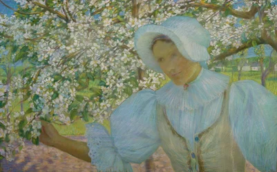 Een vrouw uit Groot-Brittannië, c.1894-95 (pastel  tempera op doek)