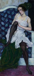 Jonge vrouw in onderkleding, c.1910-11