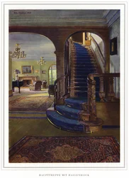 Bedrijf van tapijtproducenten Halbmond-Teppichfabrik Von Koch Und Te Kock