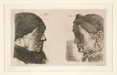 Zonder Titel [studie van twee hoofden]