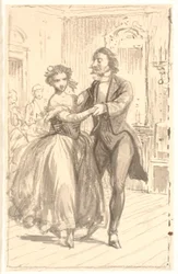 Het eerste paar op het bal