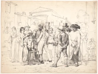 Een charlatan verkoopt schoensmeer, Rome