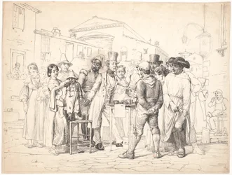Een charlatan verkoopt schoensmeer, Rome