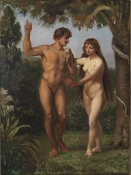 Eva verleidt Adam