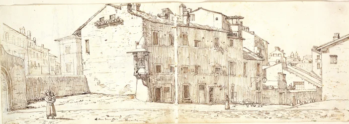 Straat in de Monte Pincio-wijk, Rome