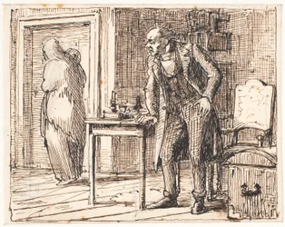 De gierigaard en de arme vrouw