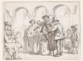 De muzikant op het Marcusplein, Venetië