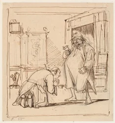 Peder Paars 1e boek 4e zang. Per Degn bang voor de schout