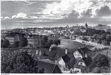 Zicht op Dorpat, ca. 1850