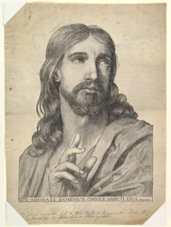Borstbeeld van Christus zegenend, 17e eeuw