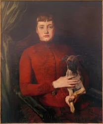 Dame met hondje