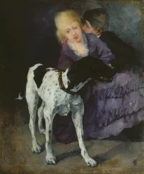 Liefdespaar met hond