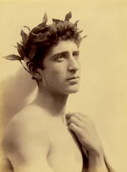 Studie van een jongen met een krans, Sicilië, ca. 1898