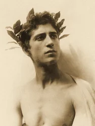 Studie van een jongen met een krans, Sicilië, ca. 1898