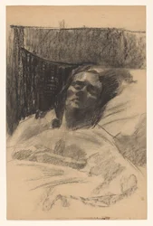 Vrouw van Wilhelmus Johannes Steenhoff, in bed