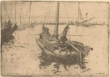 Schuiten in de haven van Volendam