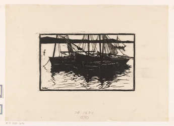 Afgemeerde schepen in Concarneau