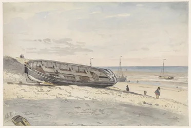 Schuiten op het strand