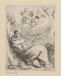 Heilige Franciscus van Assisi met crucifix