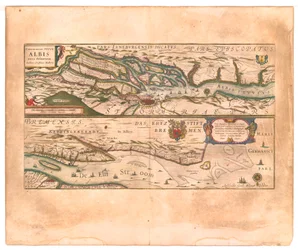 Celeberrimi Fluvii Albis nova delineatio (De beroemde rivier de Elbe is nieuw afgelijnd).