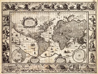 Mercator kaart van de wereld
