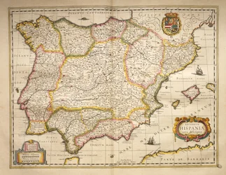 Spanje uit Theatrum Orbis Terrarum door Willem Bleau, Amsterdam