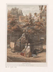 Fontein bij het doolhof te Amsterdam