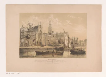 Keizersgracht met Onze-Lieve-Vrouwekerk in Amsterdam
