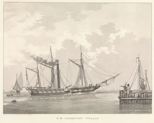 Raderstoomboot bij een kade