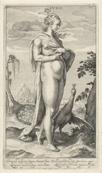 Juno met pauw. Juno (titel op het object). Oordeel van Paris (serietitel)