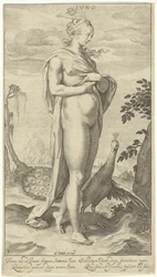 Juno met pauw; Iuno (title on object); Oordeel van Paris (series title)