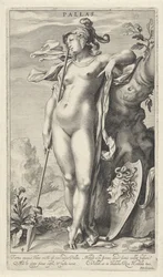 Minerva bij een boom