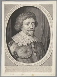 Portret van Frederik Hendrik, prins van Oranje, op 48-jarige leeftijd