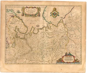 Kaart van Rusland Uit: Theatrum Orbis Terrarum...