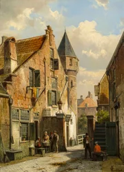 Een uitzicht op Leiden, 1891