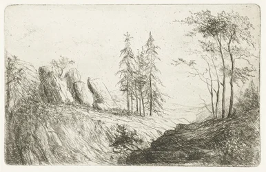 Berglandschap met bomen
