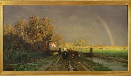 De regenboog, ca. 1874-75 (schilderij op doek)