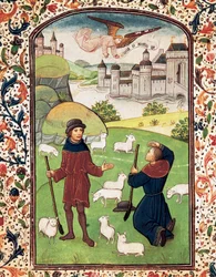 Aankondiging aan de herders (miniatuur)