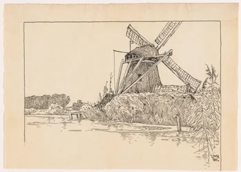 Molen aan een waterkant