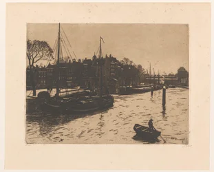 Gezicht op de Leuvehaven in Rotterdam