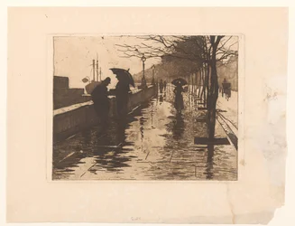 Gezicht op Victoria Embankment in Londen
