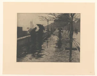 Gezicht op Victoria Embankment in Londen