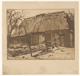 Schuur met hek in Brabant