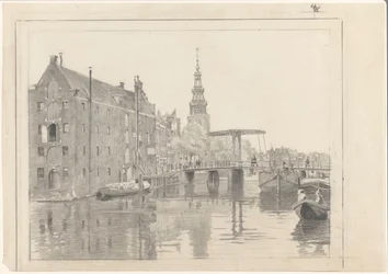 Stadsgezicht met de Montelbaanstoren