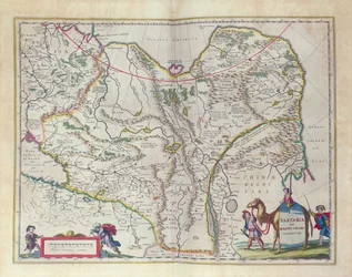 Kaart van Siberië en China uit Le Théâtre du Monde of Nouvel Atlas, 1645