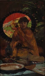 Meisje met Japanse parasol, ca. 1899