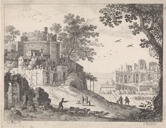 Gebouwen langs een weg