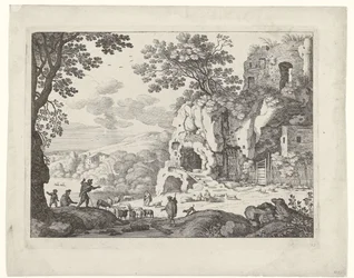 Landschap met een ruïne