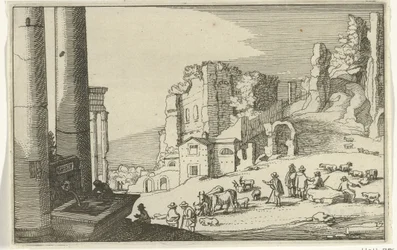 Vee tussen Romeinse ruïnes