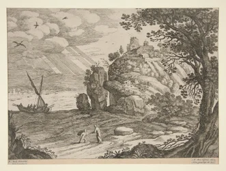 Italiaanse landschappen; een van 30 platen